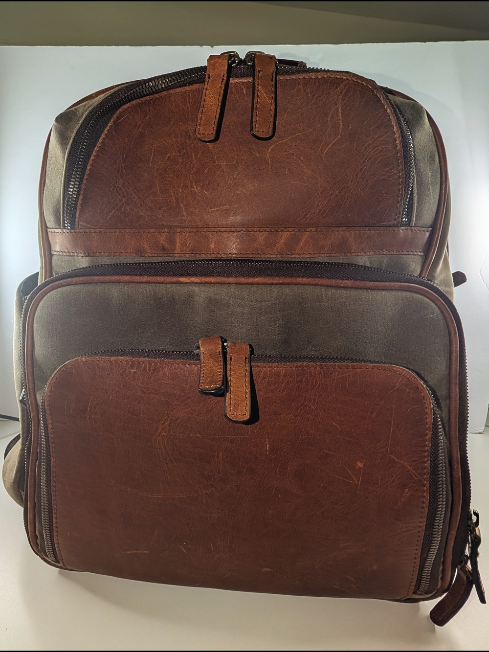 Korchmar Mason Expedition Waxed Canvas And Leather Backpack